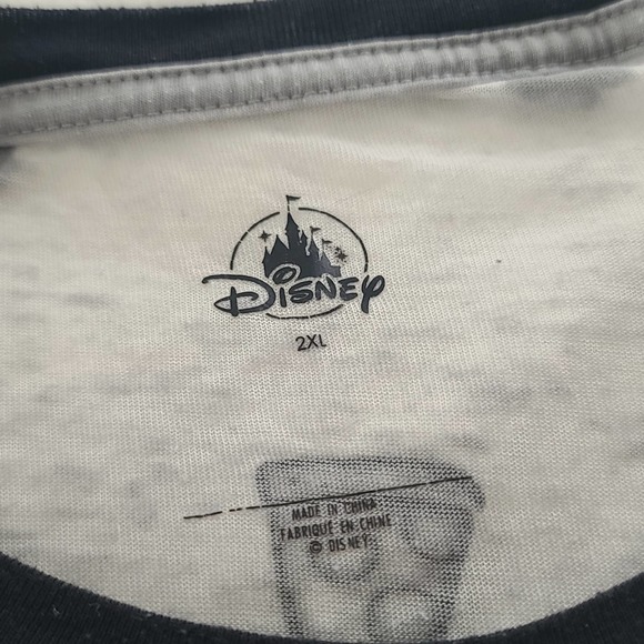 Disney Store NYC T-Shirt Burnout Ringer Tee Gray 2XL Taxi Pizza Bagel Subway - Picture 2 of 10